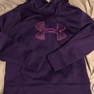 WOMENS UNDER ARMOUR HOODED SWEATSHIRT SMALL EUC